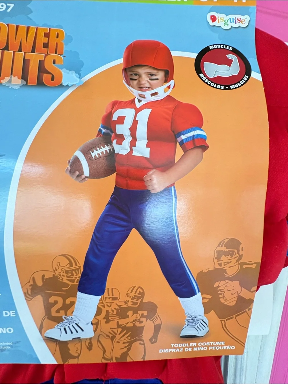Disguise Toddler Football Player Costume - Red & Blue
